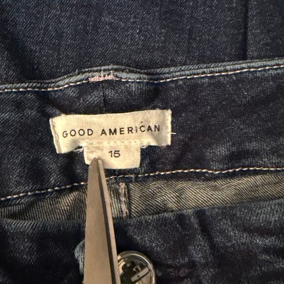 Good American Good Legs Crop Jeans Size 15 Medium Blue Stretch Denim GLC673T - Picture 6 of 7